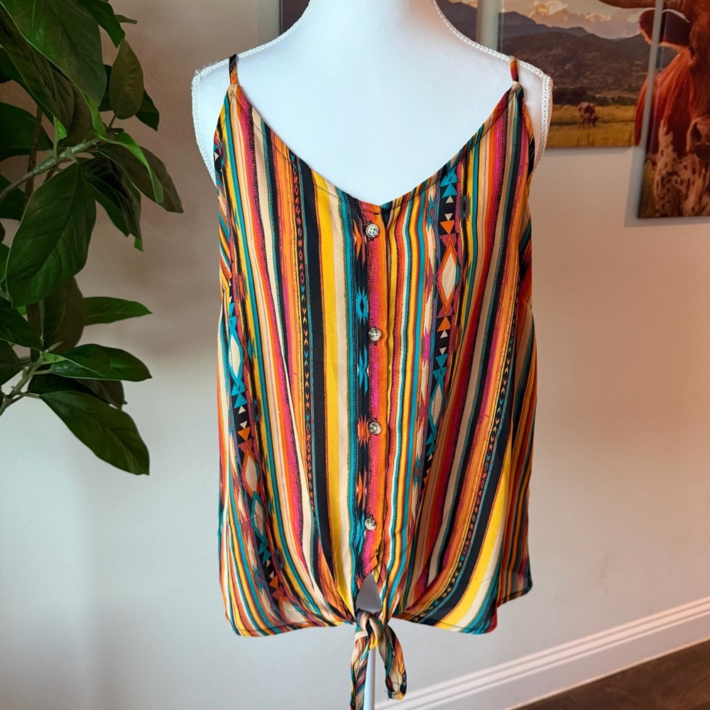 Almost Famous Colorful Striped Camisole